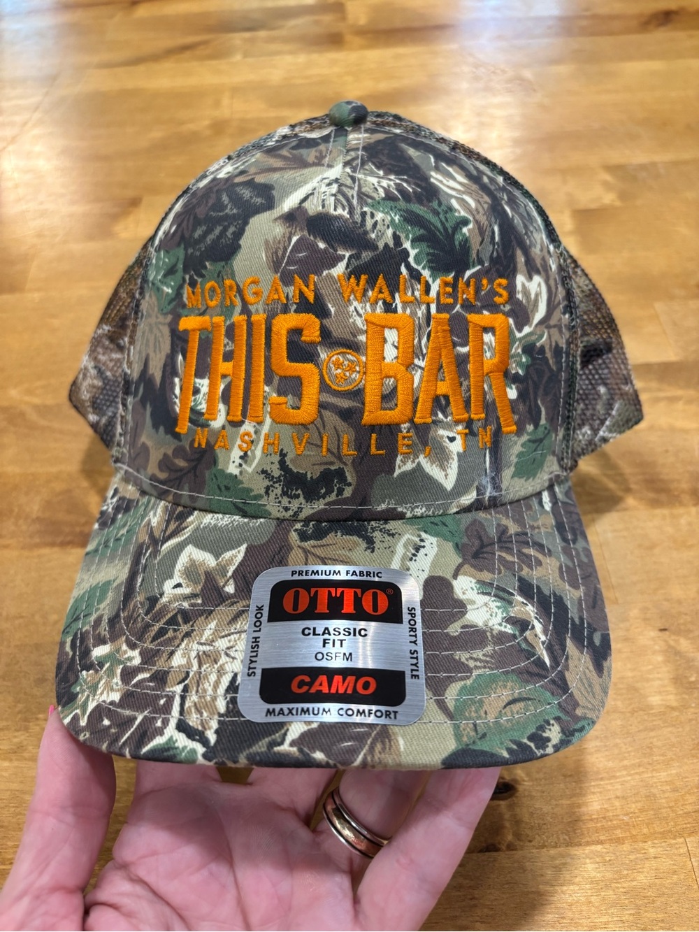 Morgan Wallen This Bar Nashville TN Camo Trucker Hat Snapback Cap OSFM